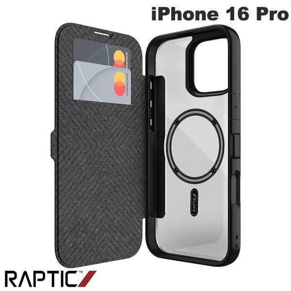iPhone 16 Pro Urban Folio MagSafe対応 手帳型ケース Black R...