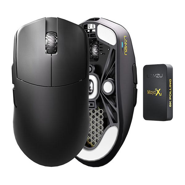 LAMZU Maya X 8Kレシーバー付属 ワイヤレスゲーミングマウス Black ラムズ