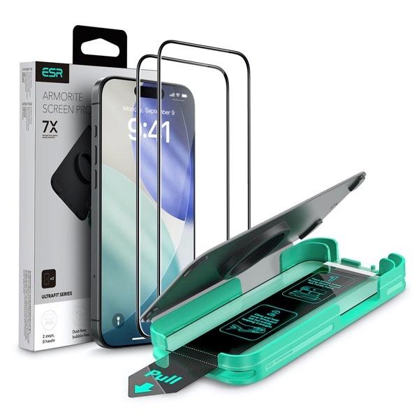 ESR iPhone Air Armorite 液晶保護強化ガラスフィルム クリア 2枚入り