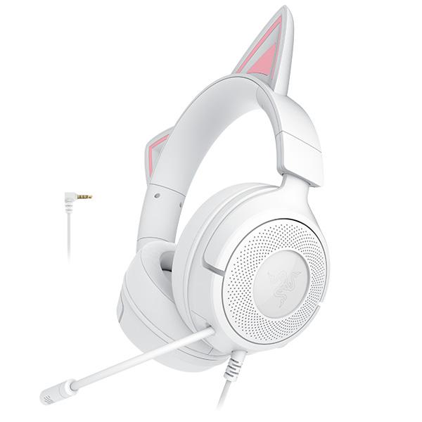 Razer Kraken Kitty V3 X ゲーミング用 有線 ネコミミヘッドセット White...