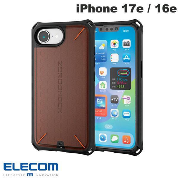 エレコム ELECOM iPhone 17e / 16e ハイブリッドケース ZEROSHOCK 特...