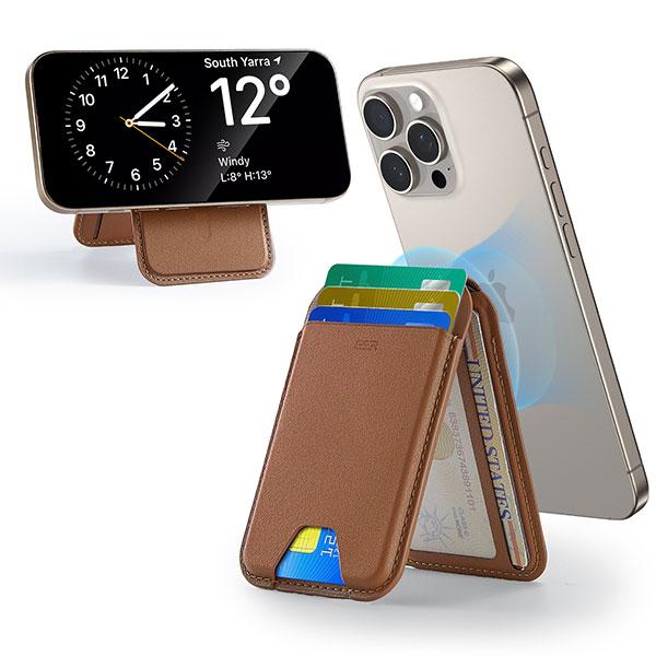 ESR Classic Magnetic Wallet Stand ヴィーガンレザーウォレットスタン...