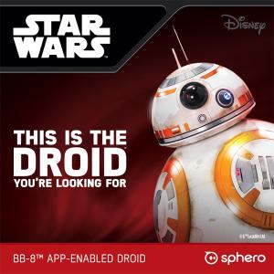 電子玩具 BB-8 sphero スフィロ スターウォーズ エピソード7 フォースの覚醒 BB8 コロコロ動く Orbotix オルボティクス　STAR WARS ネコポス不可