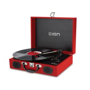 ION Audio アイオンオーディオ Vinyl Transport ポータブル トランク型レコードプレーヤー Red IA-TTS-30 ネコポス不可｜ec-kitcut