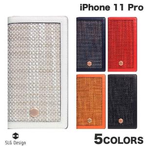 SLG Design iPhone 11 Pro Edition Calf Skin Leather Diary 本革 ベルギーファブリック 手帳型ケース エスエルジー デザイン ネコポス送料無料｜ec-kitcut