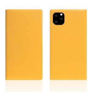 SLG Design エスエルジー デザイン iPhone 11 Pro Max Calf Skin Leather Diary 本革 手帳型ケース Yellow SD17961i65R ネコポス不可