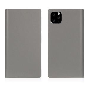 SLG Design エスエルジー デザイン iPhone 11 Pro Max Calf Skin Leather Diary 本革 手帳型ケース Gray SD17963i65R ネコポス不可