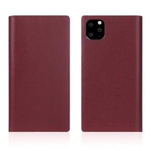 SLG Design エスエルジー デザイン iPhone 11 Pro Max Calf Skin Leather Diary 本革 手帳型ケース Burgundy SD17965i65R ネコポス不可