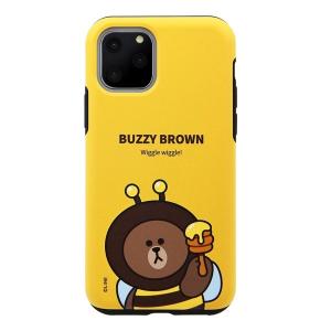 LINE FRIENDS ラインフレンズ iPhone 11 Pro JUNGLE BROWN DUAL GUARD バジーブラウン KCJ-DJT002 ネコポス可｜ec-kitcut