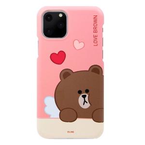 LINE FRIENDS ラインフレンズ iPhone 11 Pro Max SLIM FIT CUPID LOVE ブラウン KCJ-SCM001 ネコポス可｜ec-kitcut