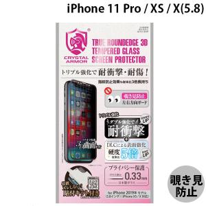 apeiros アピロス iPhone 11 Pro / XS / X クリスタルアーマー 3D 耐衝撃 ガラスフィルム 覗き見防止 0.33mm GI13-3DP ネコポス