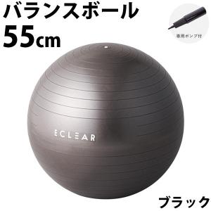 フィットネス エレコム ELECOM エクリアスポーツ バランスボール 55cm ブラック HCF-BB55BK ネコポス不可