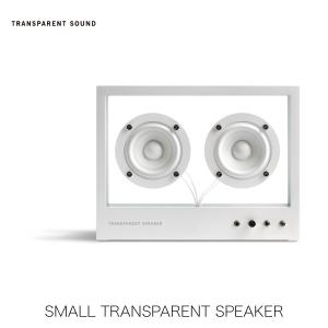 TRANSPARENT SPEAKER SMALL TPS-02 強化ガラス製 スピーカー ホワイト ネコポス不可｜ec-kitcut