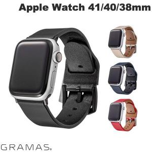 AppleWatch アクセサリー GRAMAS Apple Watch 41 / 40 / 38mm Italian Genuine Leather Watchband  グラマス ネコポス レザー 本革