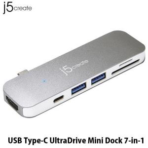ドッキングステーション j5 create ジェイファイブクリエイト USB Type-C UltraDrive Mini Dock 7-in-1 PD対応 JCD386 ネコポス不可