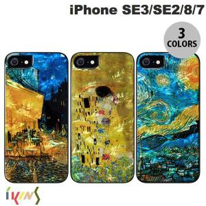 iPhone SE3 SE2 8 7 ケース Ikins iPhone SE 第3世代 / SE 第2世代 / 8 / 7 天然貝ケース 名画シリーズ アイキンス ネコポス送料無料｜ec-kitcut