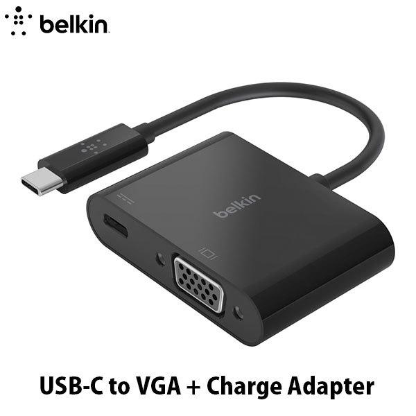 BELKIN USB-C to VGA + USB-C 60W PD対応 変換アダプタ AVC001...