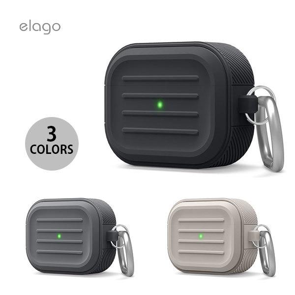 elago AirPods Pro 第1世代 ARMOR CASE エラゴ  シリコン カラビナ付き