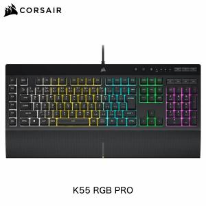 キーボード Corsair コルセア K55 RGB PRO 日本語配列かな有り IP42 防塵防滴 メンブレン ゲーミングキーボード ブラック CH-9226765-JP ネコポス不可