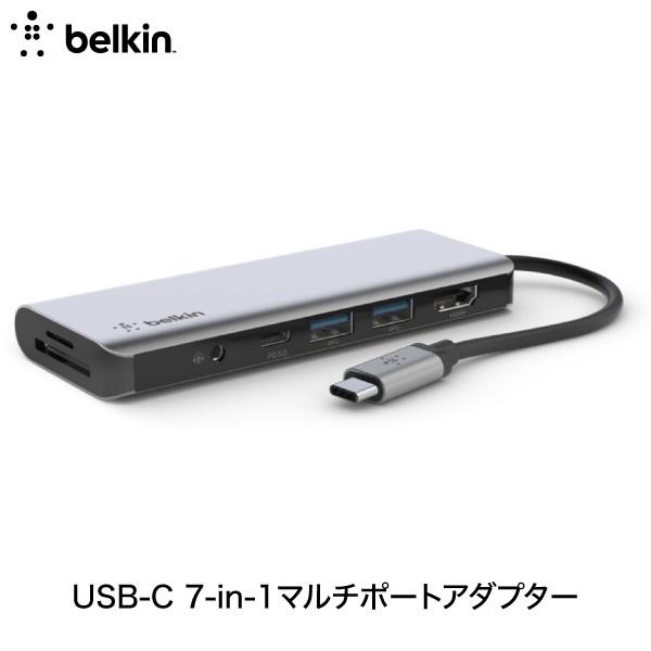ベルキン CONNECT USB-C 7-in-1 マルチポート アダプター 100W PD対応 4...