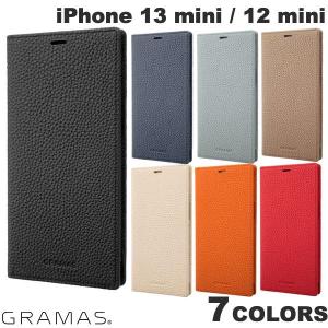 GRAMAS iPhone 13 mini / 12 mini Shrunken-calf Leather Book Case 本革  グラマス ネコポス不可｜ec-kitcut