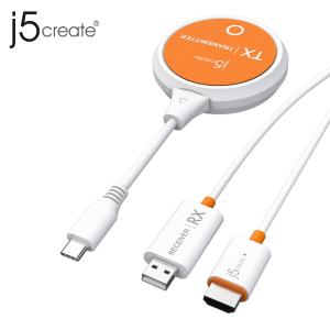 j5 create ジェイファイブクリエイト ScreenCast USB Type-Cto HDMI ワイヤレスエクステンダー 送受信機 JVAW62 ネコポス不可