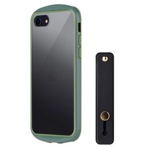 LEPLUS ルプラス NEXT iPhone SE 第3世代 / SE 第2世代 / 8 耐衝撃 薄型 背面クリアケース Duality スマホベルト付属 カーキ ネコポス