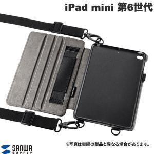 SANWA サンワサプライ iPad mini 第6世代 スタンド機能付きショルダーベルトケース P...