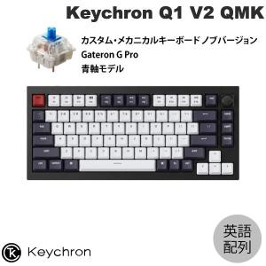 Keychron Q1 V2 QMK カーボンブラック Mac英語配列 有線 青軸 81キー RGBライト カスタムメカニカルキーボード ノブバージョン ネコポス不可｜ec-kitcut