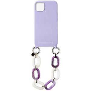 PHONECKLACE フォンネックレス iPhone 13 ハンドチェーンストラップ付きシリコンケース ラベンダー PN23257i13LV ネコポス送料無料