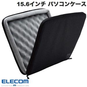 エレコム ELECOM 15.6インチ パソコンケース 360度保護 表面撥水加工 ダブルファスナー ブラック BM-IBSP15NBK ネコポス不可｜ec-kitcut