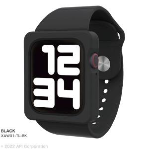 EYLE アイル Apple Watch 45mm Series 8 / 7 / 44mm SE 第2世代 SE / 6 / 5 / 4 TILE Band Case BLACK XAW01-TL-BK ネコポス送料無料｜ec-kitcut