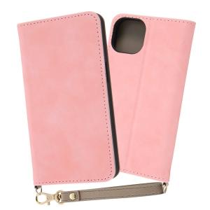 ingrem イングレム iPhone 14 / 13 耐衝撃 手帳型レザーケース Raffine ピンク IN-P36DML1/P ネコポス