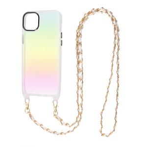 ingrem イングレム iPhone 14 Plus ハイブリッドケース ショルダーストラップ付 オーロラ/ホワイト IS-P38STC1/ARMCW ネコポス不可