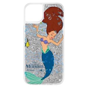 ingrem イングレム iPhone 14 Plus ディズニーキャラクター ラメ グリッターケース リトル マーメイド/spark joy IJ-DP38LG1S/AR001 ネコポス