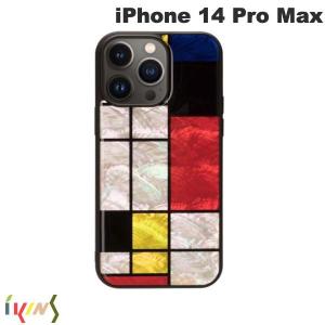 Ikins アイキンス iPhone 14 Pro Max 天然貝ケース Mondrian I23613i14PM ネコポス
