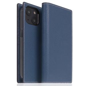 SLG Design エスエルジー デザイン iPhone 14 Hybrid Grain Leather Case 本革 手帳型ケース Royal Blue SD24298i14BL ネコポス不可