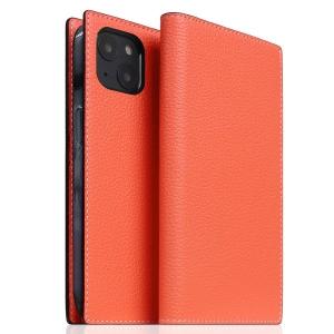 SLG Design エスエルジー デザイン iPhone 14 Neon Full Grain Leather Case 本革 手帳型ケース コーラル SD24303i14CR ネコポス不可