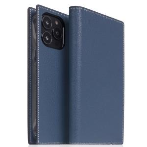 SLG Design エスエルジー デザイン iPhone 14 Pro Hybrid Grain Leather Case 本革 手帳型ケース Royal Blue SD24318i14PBL ネコポス不可