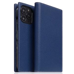 SLG Design エスエルジー デザイン iPhone 14 Pro Full Grain Leather Case 本革 手帳型ケース ネイビーブルー SD24330i14PNB ネコポス不可