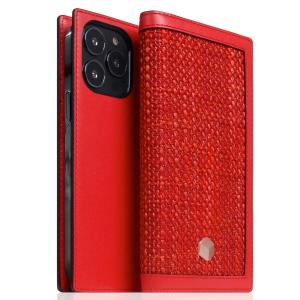 SLG Design エスエルジー デザイン iPhone 14 Pro Edition Calf Skin Leather Diary 本革 手帳型ケース レッド SD24334i14PRD ネコポス不可