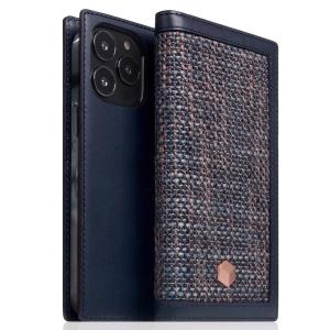 SLG Design エスエルジー デザイン iPhone 14 Pro Edition Calf Skin Leather Diary 本革 手帳型ケース ネイビー SD24335i14PNV ネコポス不可