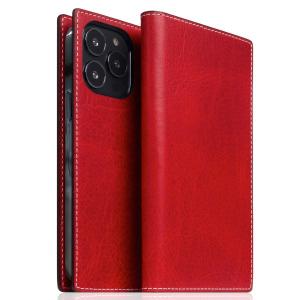 SLG Design エスエルジー デザイン iPhone 14 Pro Max Badalassi Wax Case 本革 手帳型ケース レッド SD24347i14PMRD ネコポス不可