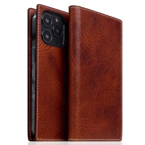 SLG Design エスエルジー デザイン iPhone 14 Pro Max Badalassi Wax Case 本革 手帳型ケース ブラウン SD24348i14PMBR ネコポス不可