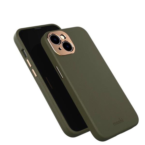 moshi エヴォ iPhone 14 Napa MagSafe対応 Juniper Green m...