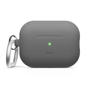 elago エラゴ AirPods Pro 第2世代 SILICONE HANG CASE カラビナ付き シリコンケース Dark Grey EL_A2PCSSCBN_GY ネコポス不可