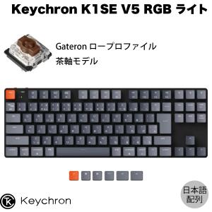 Keychron K1 SE V5 Mac日本語配列 有線 / Bluetooth 5.1 ロープロファイル Gateron 茶軸 91キー RGBライト キーボード ネコポス不可｜ec-kitcut