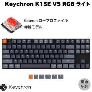 Keychron K1 SE V5 Mac英語配列 有線 / Bluetooth 5.1 ロープロファイル Gateron 赤軸 87キー RGBライト キーボード ネコポス不可｜ec-kitcut