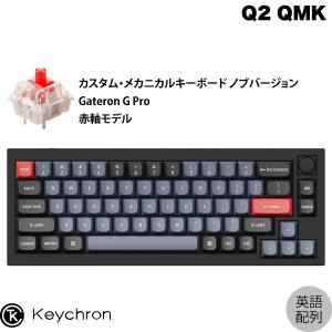 Keychron Q2 QMK カーボンブラック Mac英語配列 有線 Gateron G Pro 赤軸 66キー RGBライト メカニカルキーボード ノブバージョン ネコポス不可｜ec-kitcut