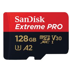 SanDisk 128GB Micro SDXC Extreme Pro UHS-I V30 海外パッケージ R=200/W=90 4K A2対応 アダプタ付き ネコポス送料無料 SDSQXCD-128G-GN6MA｜ec-kitcut